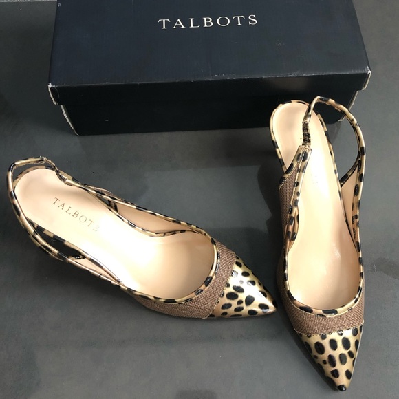 Talbots Shoes - NIB Talbots kitten heel pump shoe chetah sz 8.5